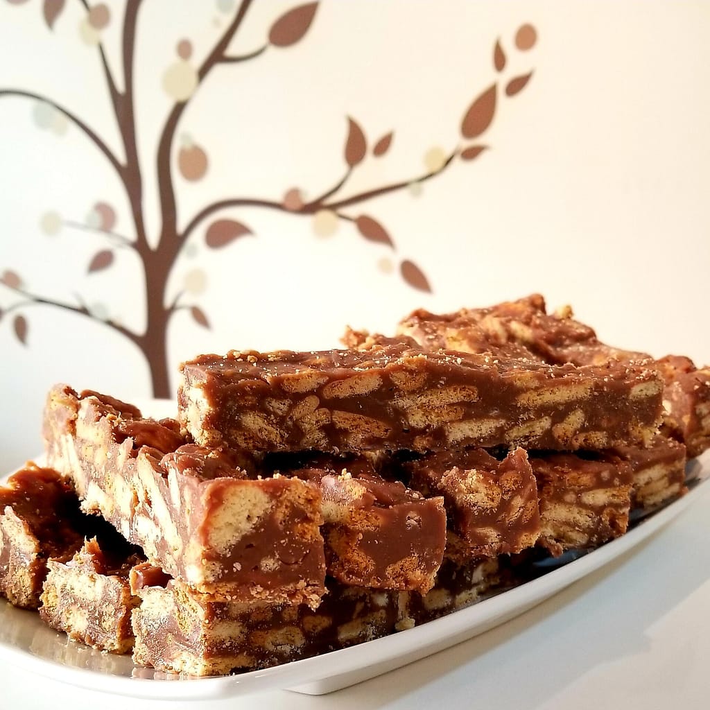 Palha italiana de brigadeiro que corta sem grudar