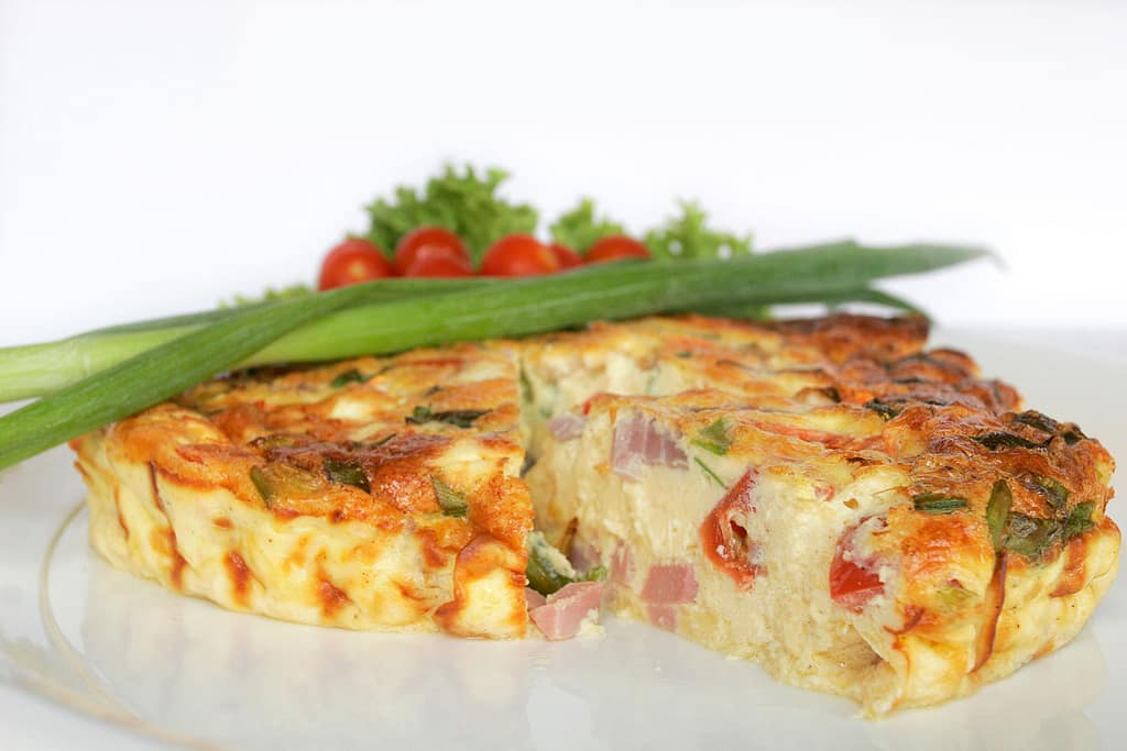Omelete de forno com legumes