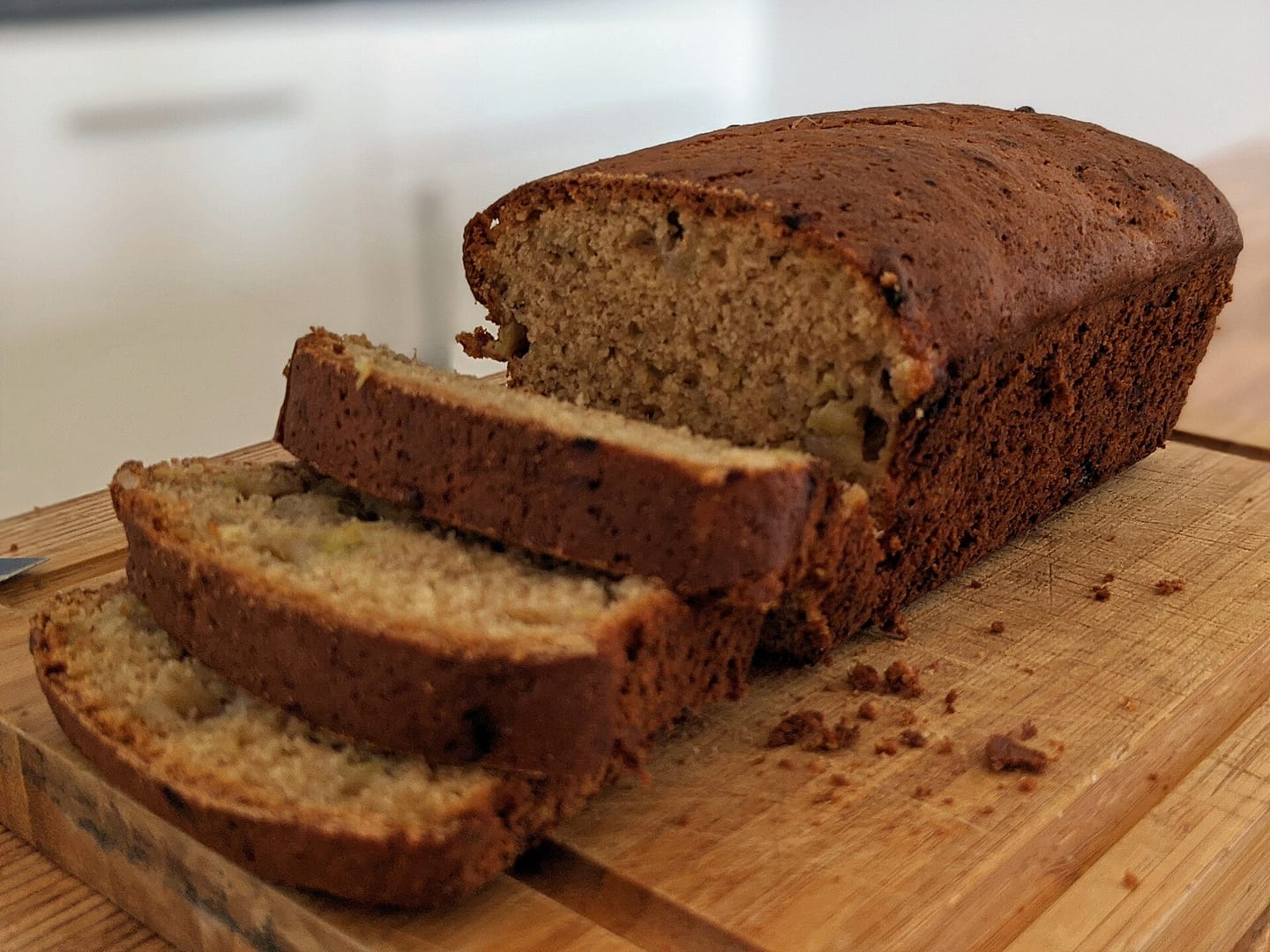 Bolo de banana com canela e aveia