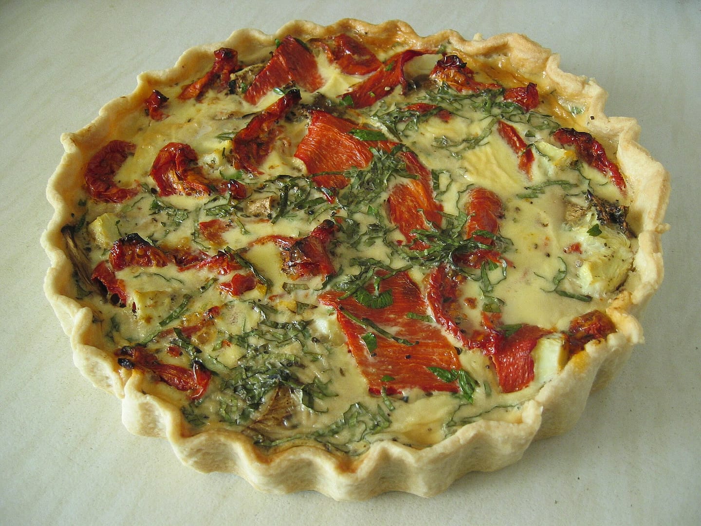 Quiche de alho-poró com massa amanteigada