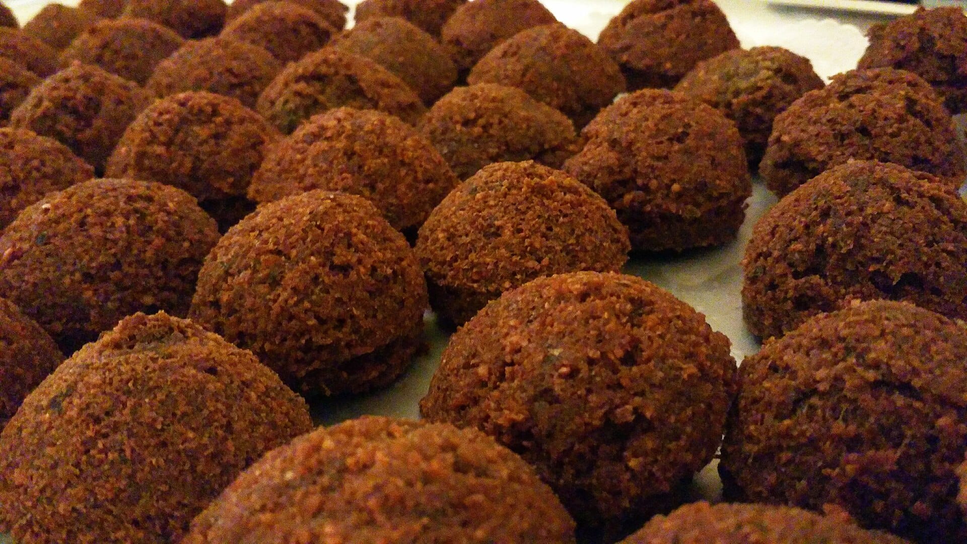 Falafel assado de grão-de-bico